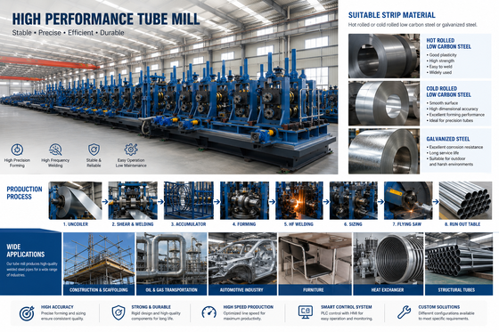 200M/MIN HIGH SPEED ACCUMULATOR ZY16 TUBE MILL MACHINE Φ8-18MM HF WELDED PIPE