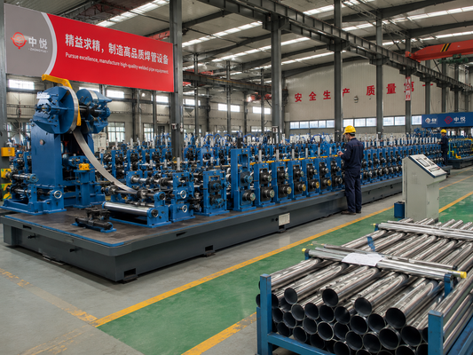 Overload Protected Tube Mill Machine ZY16 Φ8-18mm HF Welded Steel Pipe
